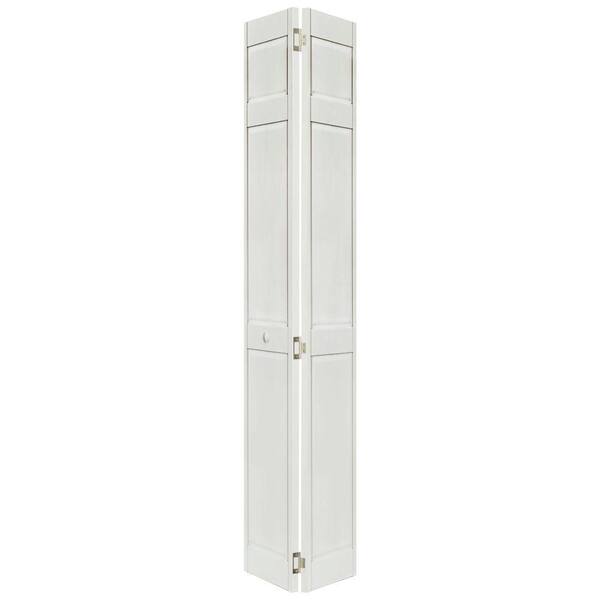 Home Fashion Technologies 24 in. x 80 in. 6-Panel Primed Solid Wood Interior Closet Bi-fold Door