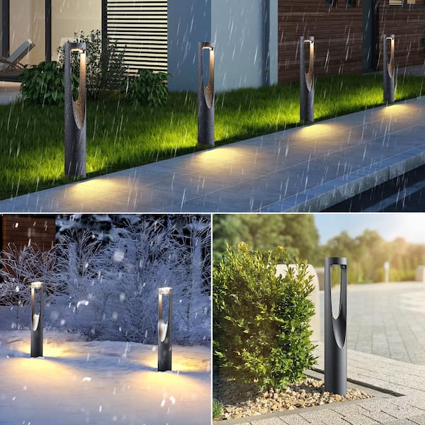 EDISHINE 150 Lumens Black Integrated LED Outdoor Hardwired
