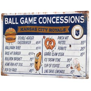 Kansas City Royals Ball Game Concessions Metal Sign