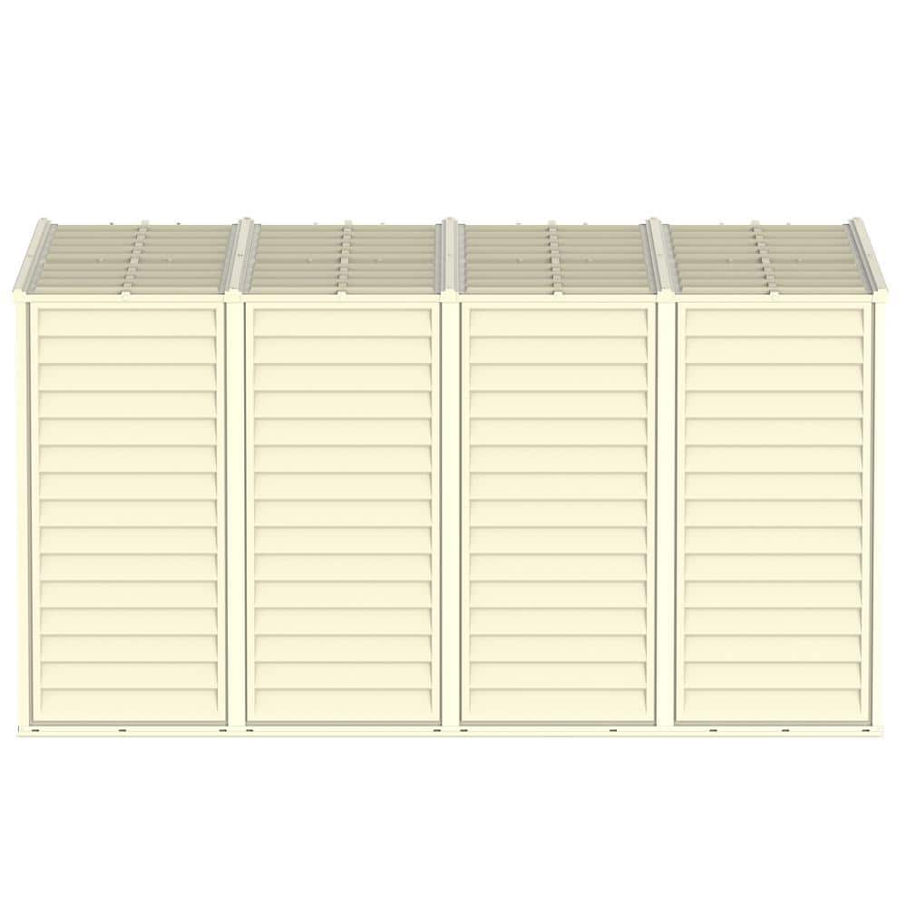 Duramax 4x10 Beige Vinyl Resin Outdoor Storage Shed with Foundation Kit