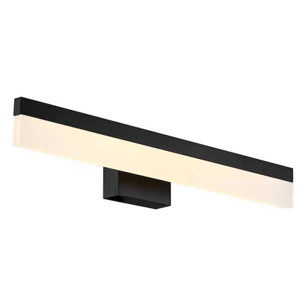 24 in. Matte Black LED Vanity Light Bar