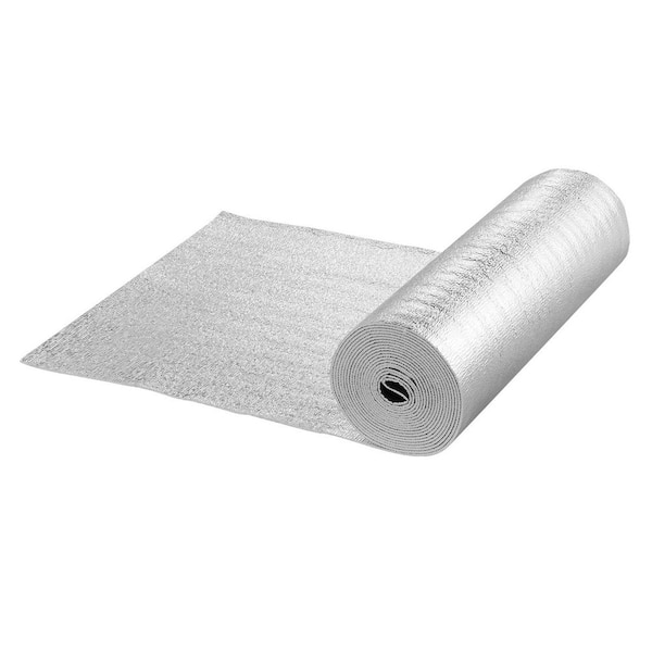 Double Reflective Insulation Roll, Foam Core, 3.2 mm 24 in. x 25 ft. Radiant Barrier, 1 Pack, for Window RV Roof