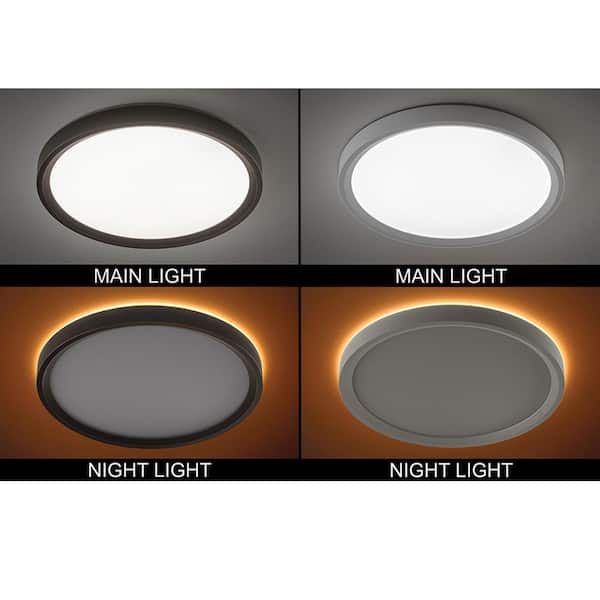 Commercial Electric 13 in. Color Selectable LED Flush Mount with 