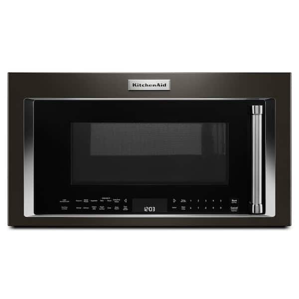 KitchenAid 30 in. 1.9 cu. ft. Over the Range Convection Microwave in PrintShield Black Stainless w/Sensor Cooking Technology