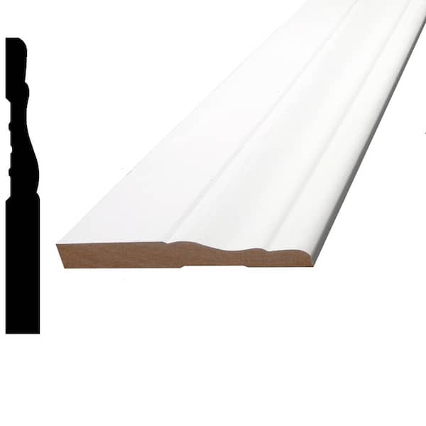 3/8 in. D x 3-1/4 in. W x 84 in. L MDF Primed Baseboard Moulding Pack (6-Pack)