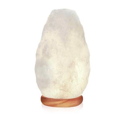 6 in. White Crystal Salt Lamp
