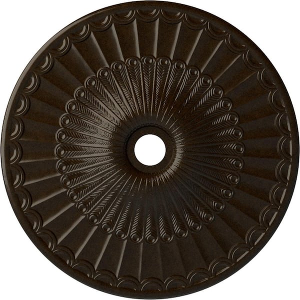Ekena Millwork 2-3/8 in. x 36-5/8 in. x 36-5/8 in. Polyurethane Galveston Ceiling Medallion, Bronze