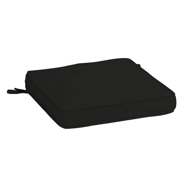 ARDEN SELECTIONS ProFoam 20 in. x 20 in. Onyx Black Square Outdoor Seat Cushion