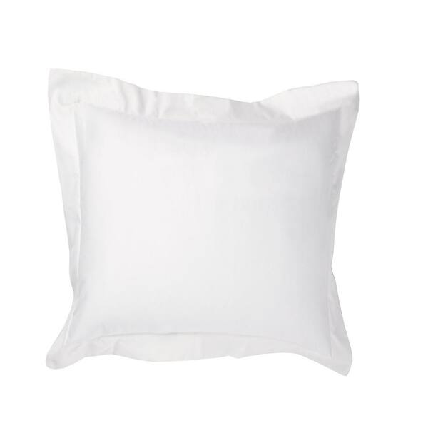 The Company Store Legends White Solid 600-Thread Count Egyptian Cotton Sateen Euro Sham