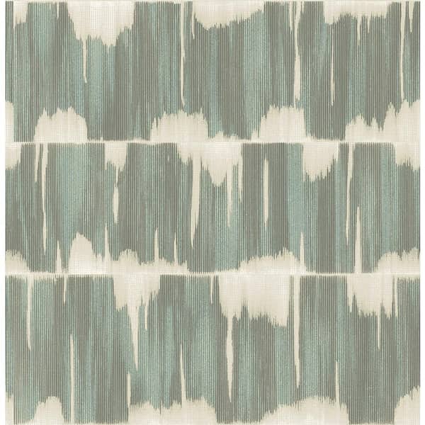 A-Street Prints Serendipity Teal Shibori Teal Wallpaper Sample