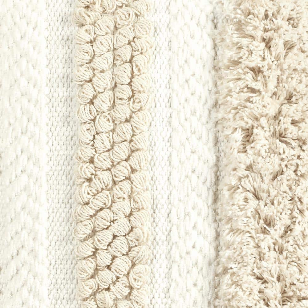 Ivory Cotton Euro Tufted Decorative Pillow Cover