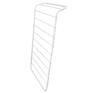16 in. x 41 in. White Steel Leaning Clothes Drying Rack