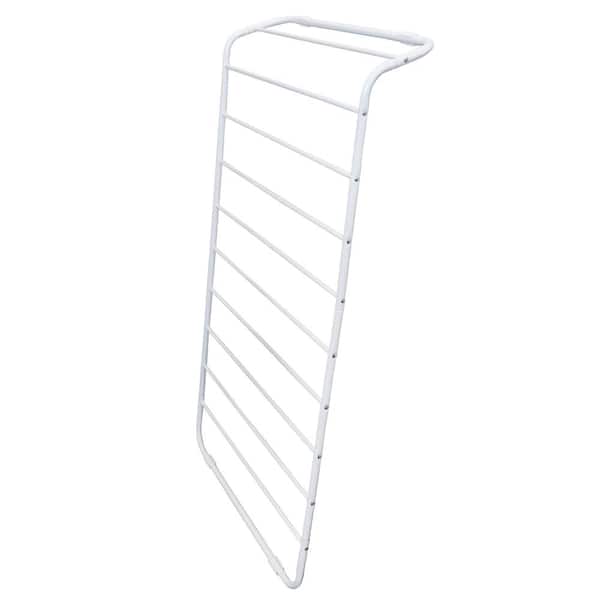 Honey-Can-Do 16 in. x 41 in. White Steel Leaning Clothes Drying Rack