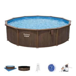Summer Waves 18 ft. Round 48 in. D Metal Frame Pool Set with Filter Pump  P2001848F - The Home Depot