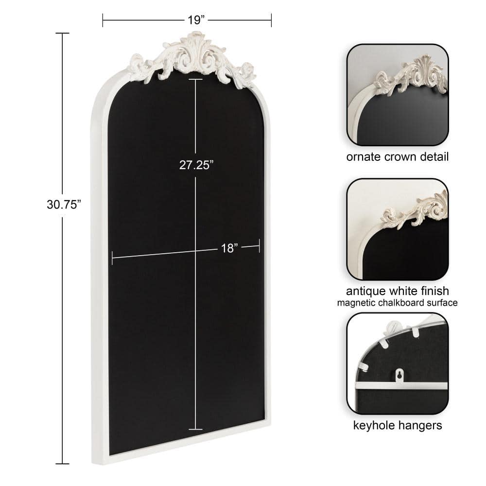 White Metal Framed Magnetic Chalkboard Memo Board