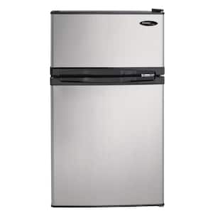 RCA 7.5 cu. ft. Refrigerator with Top Freezer in Stainless Look RFR725 -  The Home Depot