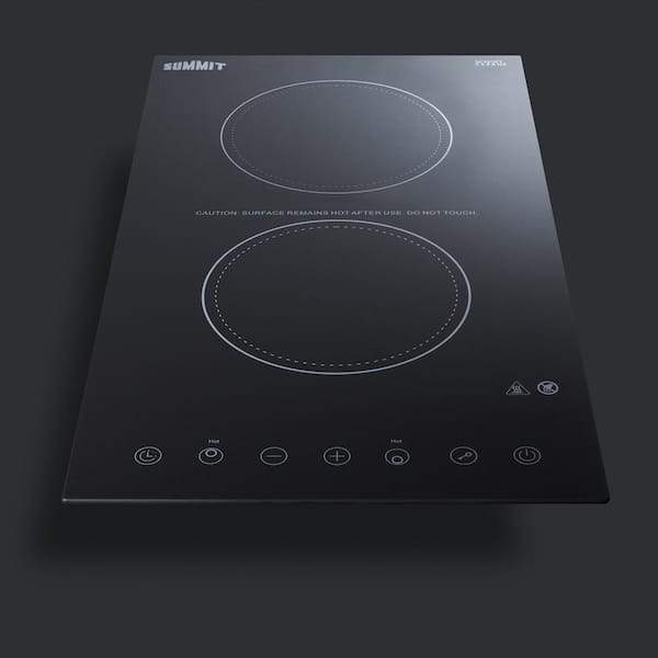 Summit 12 in. 2-Burner Electric Cooktop - White