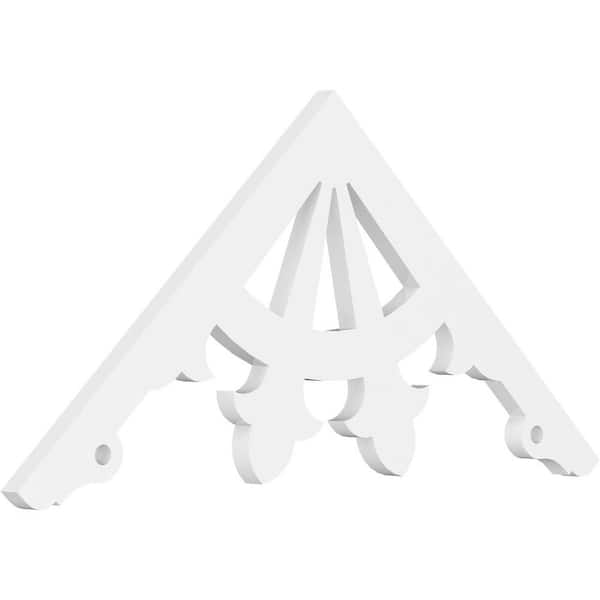 Ekena Millwork 1 in. x 36 in. x 16-1/2 in. (11/12) Pitch Riley Gable Pediment Architectural Grade PVC Moulding