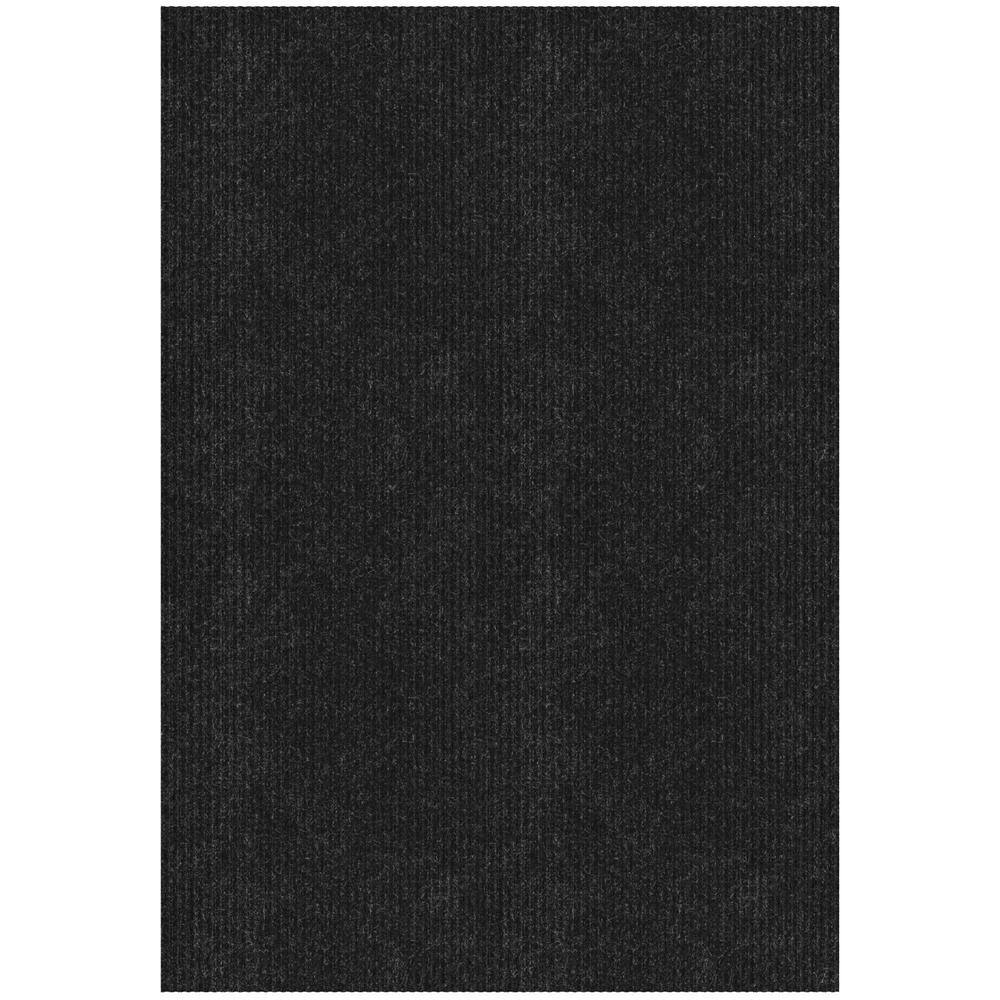 Utility Scrape Rib Non-Slip Custom Cut Area Rug, 6 ft. 7 in. x 10 ft., Black Polyester Garage Flooring price history on PriceWatchPro