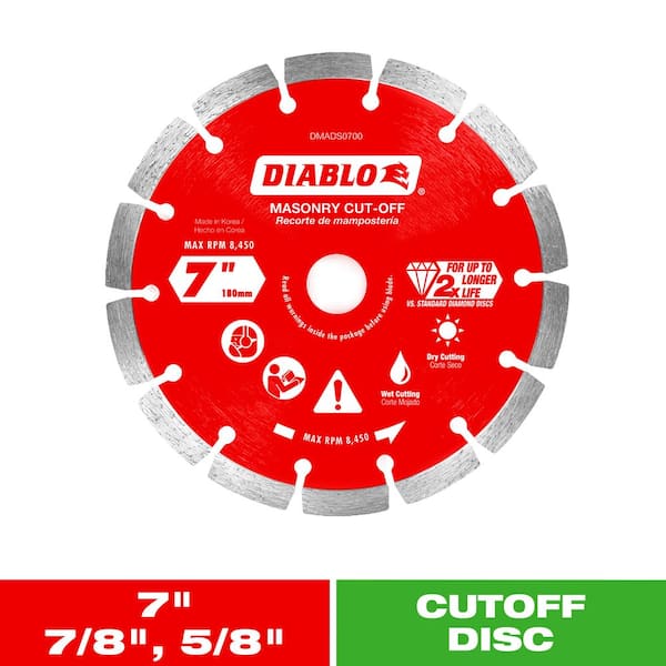 DIABLO 7 in. Diamond Segmented Cut-Off Discs for Masonry