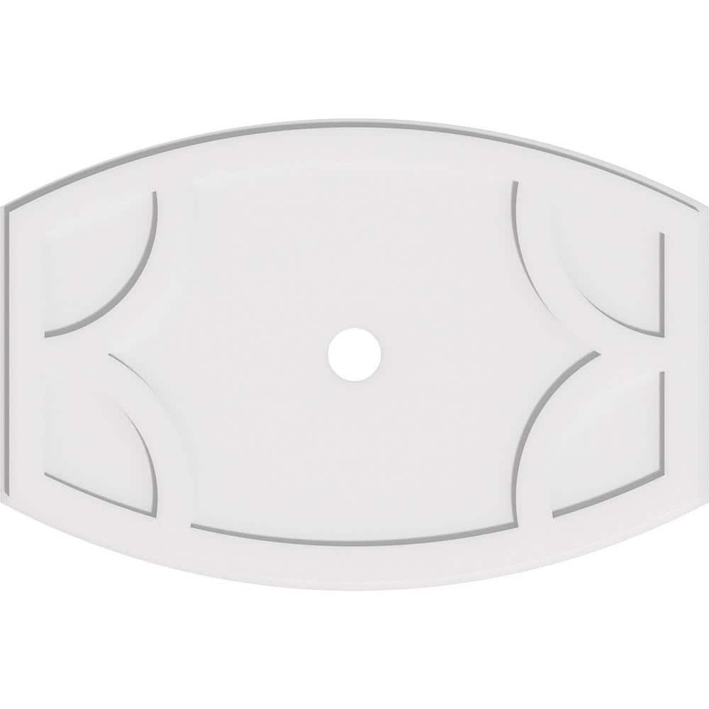 Ekena Millwork 40 in. W x 26-5/8 in. H x 3 in. ID x 1 in. P Kailey Architectural Grade PVC Contemporary Ceiling Medallion