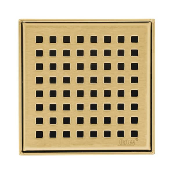 Oatey Designline 4 in. x 4 in. Stainless Steel Square Shower Drain with  Square Pattern Drain Cover DSS2040R2 - The Home Depot