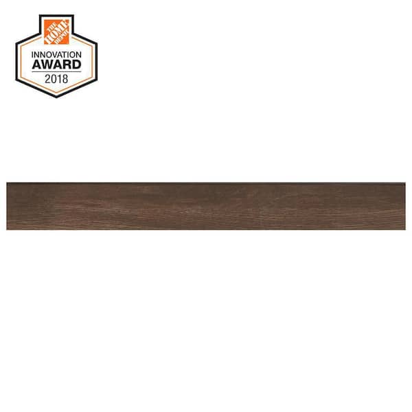 Lifeproof Autumn Wood 3 in. x 24 in. Glazed Porcelain Bullnose Floor and Wall Tile (0.48 sq. ft. / piece)
