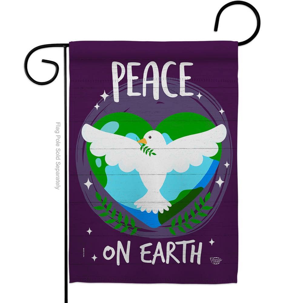 13 in. x 18.5 in. Peace on Earth Garden Flag Double-Sided Expression Decorative Vertical Flags price history on PriceWatchPro
