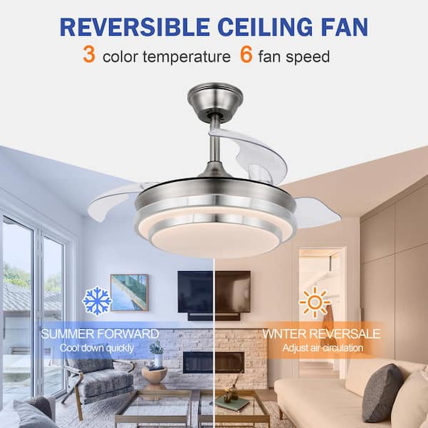 Ceiling Fan With Lights And top Remote 36 Inch, 3 Speed, 3 Color Dimmable LED