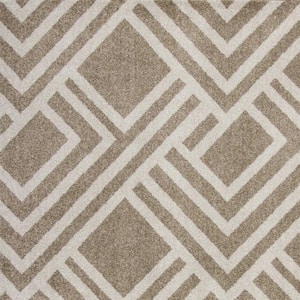 Charlie Beige 2 ft. x 4 ft. Geometric Indoor/Outdoor Area Rug