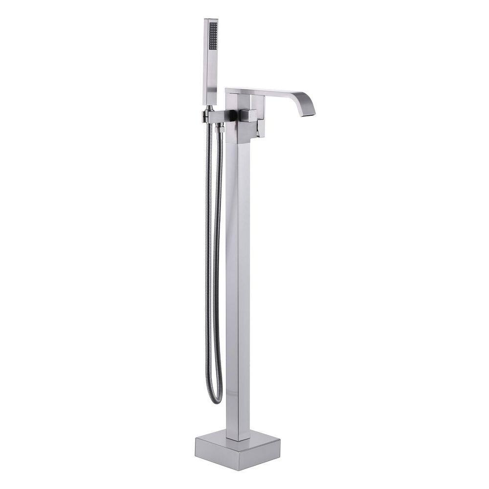 Freestanding Tub Faucet with Handheld Shower 304 Stainless Steel 3-Spray Modes for Modern Bathrooms in Brushed Nickel price history on PriceWatchPro