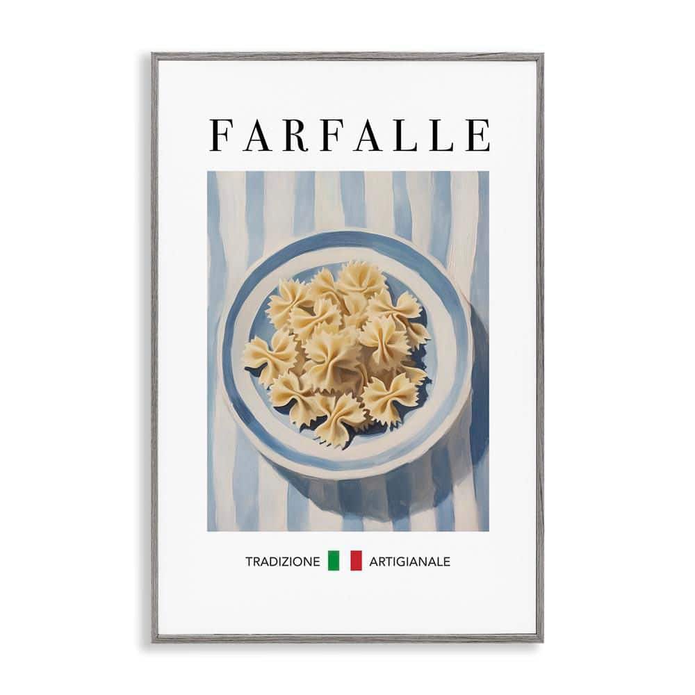 Traditional Farafalle Pasta by Andreas Magnusson Gray Framed Food Giclee Art Print 24 in. x 16 in. price history on PriceWatchPro