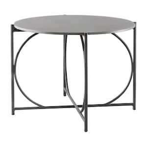 Alburgh Black Round 30 in. H Poly Fiber All-Weather Outdoor Bistro Table