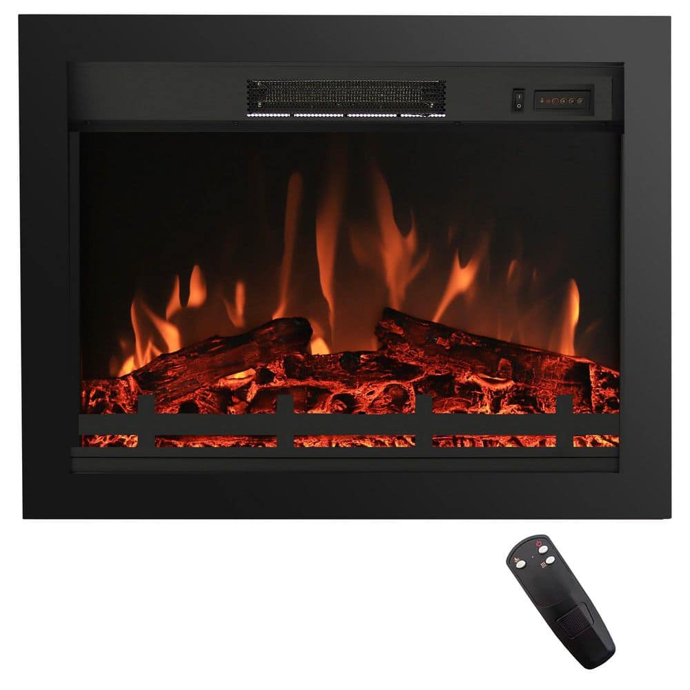 27.26 in. Front Width Electric Fireplace Insert, Realistic Flames, 4-Flame Brightness, 750/1500-Watt Heat price history on PriceWatchPro