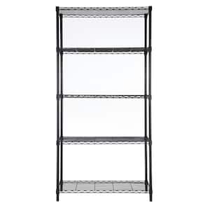 5 Tier Black Coating Utility Wire Shelving Unit 14 in. x 36 in. x 72 in.