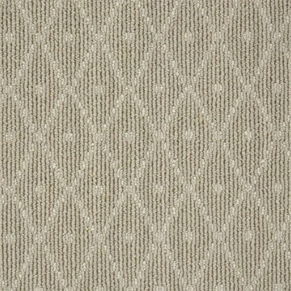 Natural Harmony 6 in. x 6 in. Pattern Carpet Sample - Merino Diamond Dot - Color Ash