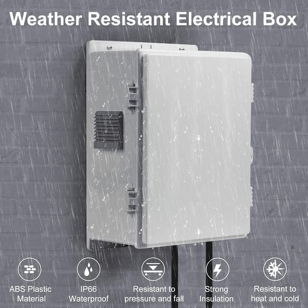 Yichuhaoxi Electrical Junction Box 5.6 x 9.2 x 13 ABS White with