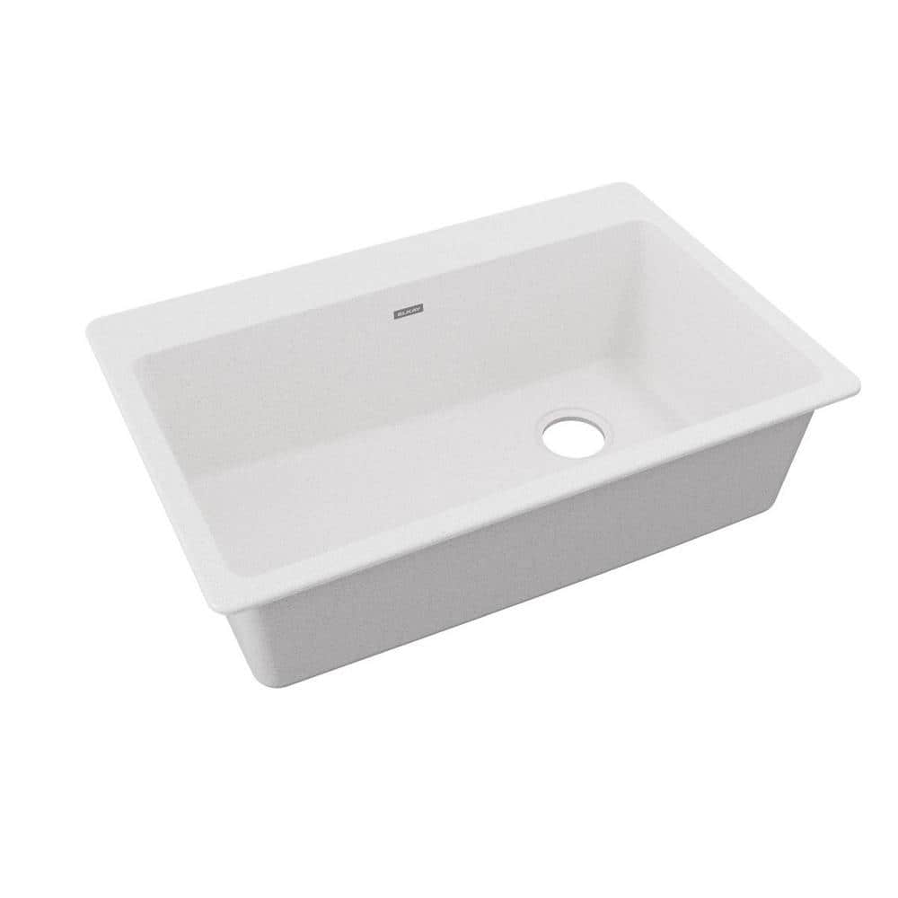 Have a question about Elkay Quartz Classic White Quartz 33 in. Single Bowl  Drop-In Kitchen Sink? Pg The Home Depot
