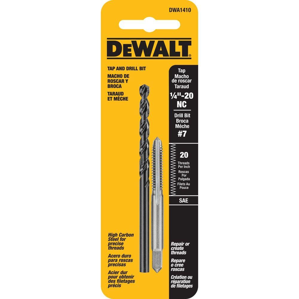 DEWALT #7 Drill and 1/4 in. x 20 NC Tap Set (2-Piece) DWA1410