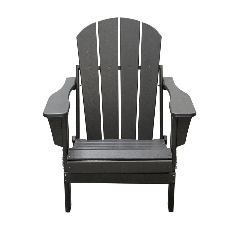 Serga Black Plastic Folding Outdoor Adirondack Chair