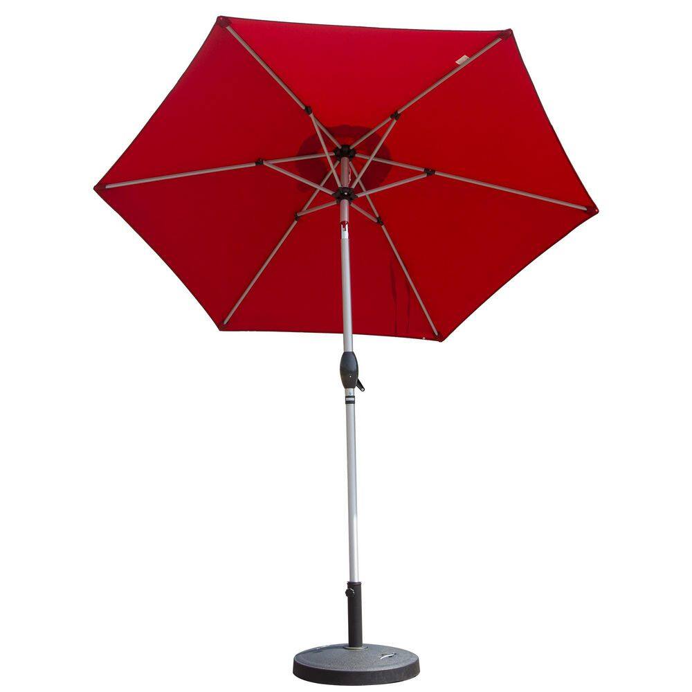 7.5 ft. Aluminium Market Patio Umbrella with Push Button Tilt and Crank, 6-Sturdy Ribs, UV Protection in Brick Red price history on PriceWatchPro