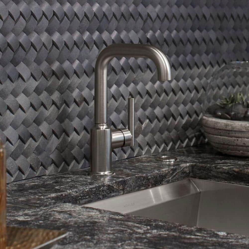 Purist Matte Black High-Arch Single-Handle Bar Faucet