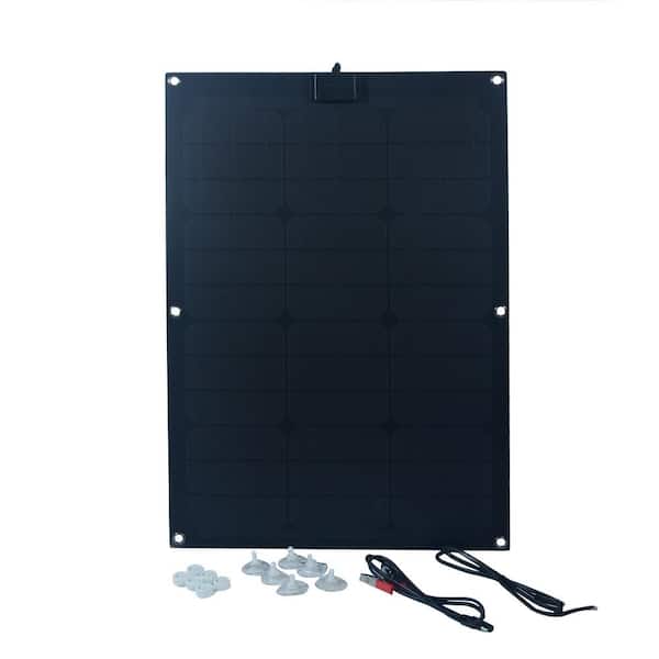 NATURE POWER 50-Watt Semi-Flex Monocrystalline Solar Panel for 12-Volt Charging
