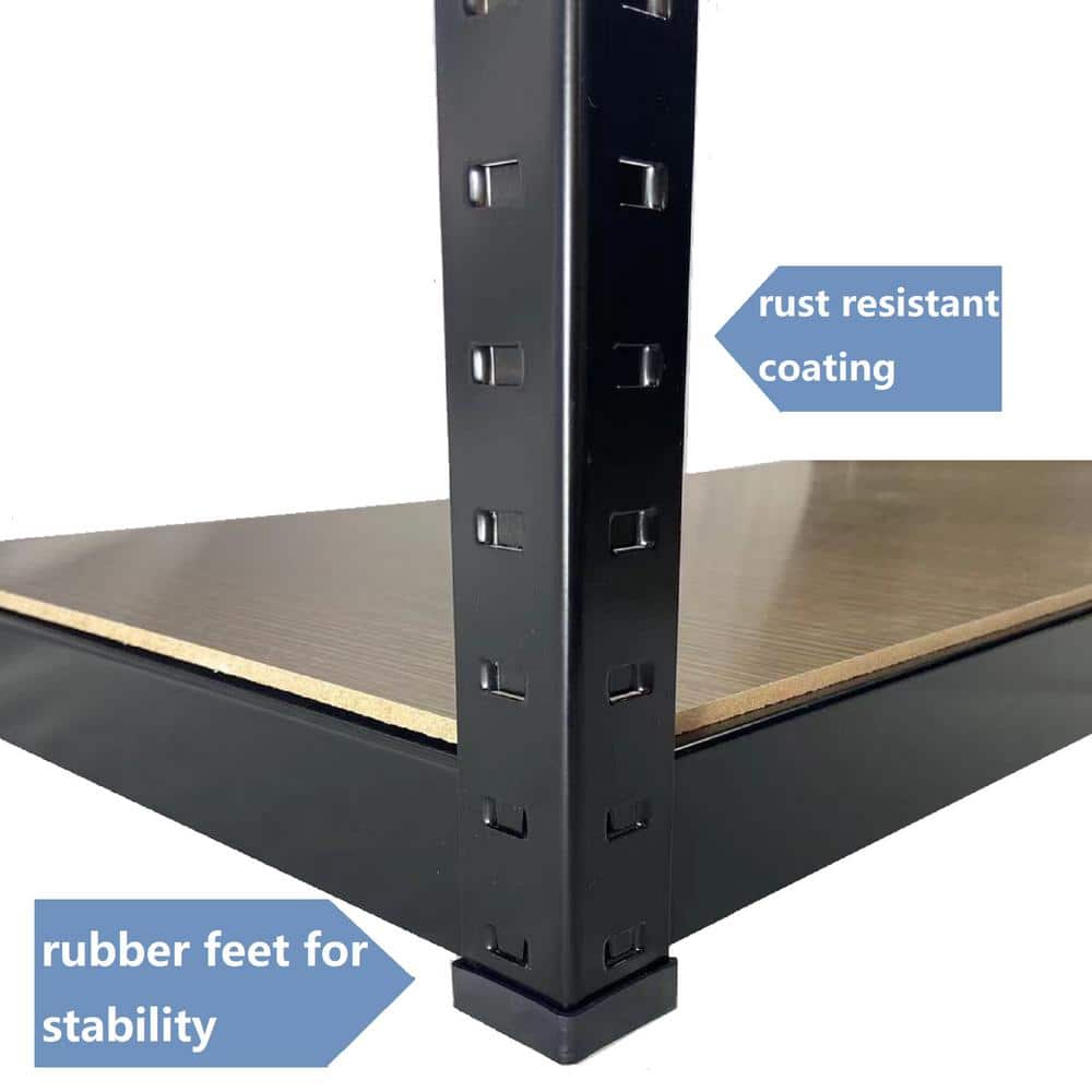 Black Heavy Duty Portable Wire Closet Organizer with Adjustable Shelves