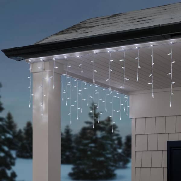 200 Count Cool White Steady Lit Mini LED Icicle Lights