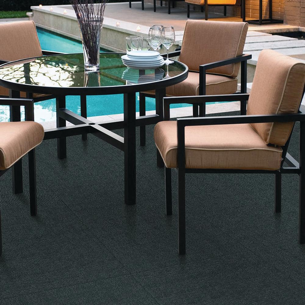 Chestnut Brown 18" x 18" Peel and Stick Carpet Tiles