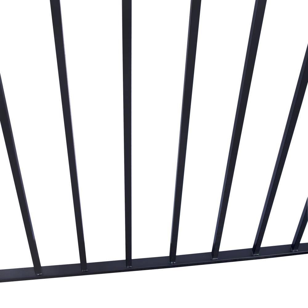 Madrid Style Black Metal 5ft x 8ft Ornamental Fence Panels