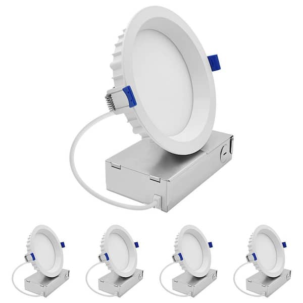 6 In. Integrated LED Regressed Mini Panel Light, 5CCT, 12W/15W, 770/1150 Lumens, CRI90, Dual Dimmable, 100°, ETL 4 Pack