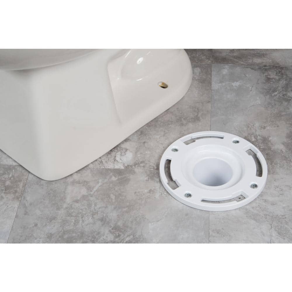 White PVC Twist-N-Set Replacement Flange, 3 Inch