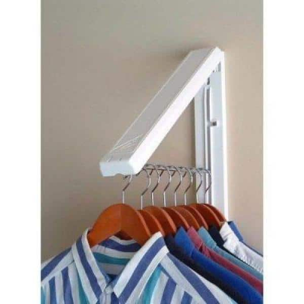 1pc White Anti-slip Hanger Non-marking Plastic Clothes Drying Rack For Home  Use